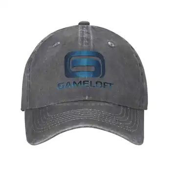 Логото на Gameloft с графичен лого на марката, висококачествен деним, шапка, вязаная капачка, бейзболна шапка