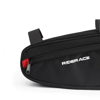 Чанта за шоссейного велосипед МТВ, черна рамка, чанти с предната част на тръбата, чанта за съхранение от плат Оксфорд, триъгълен чанта, 1 бр., 2.8 л, 265x125 мм, колоездене