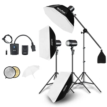 Godox 600Ws Комплект стробоскопических студийни светкавици 3шт 200Ws Фотографско осветление-светлинни ефекти светлини, светлинни влакчета, води, софтбокс