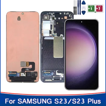 Оригинални LCD дисплей За Samsung Galaxy S23 S911 S911B S911U Дисплей със Сензорен екран Дигитайзер За Samsung S23 Plus S916B S916 S916U Екран