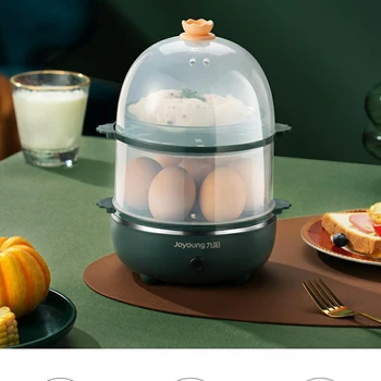 Устройство за приготвяне на закуска, двойна котела за яйца, Бойлер за яйца, Автоматично изключване на захранването в общежитието, Малка многофункционална яйцерезка за закуска