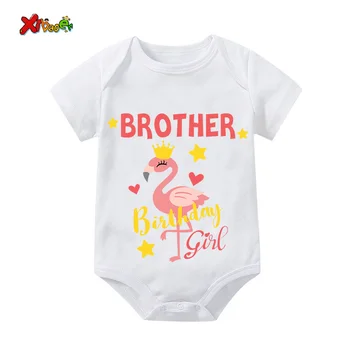 Тениска за рожден Ден за Момичета, един и същ за цялото Семейство Дрехите от Фламинго, Риза за малки момчета от 2 до 1 от 3 Години, Празнична Дрехи за Момичета, На...