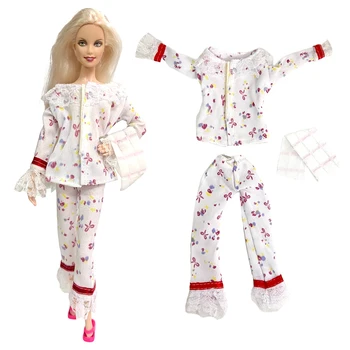1 Комплект Модна дреха за кукли, 1: 6, Аксесоари за баня, костюм, зимни пижами, Дрехи за сън, за кукла Барби
