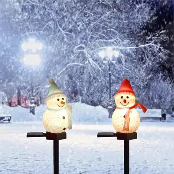 На слънчева светлина за улиците на Уличен Снежен човек на слънчеви батерии Led светлини Водоустойчив Автоматично Огнеупорни Декоративен Коледен лампа