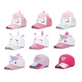 Детска Скъпа мультяшная розова бейзболна шапка, лидер на продажбите, шапка с козирка за момчета и момичета, бейзболна шапка лятна от слънцето