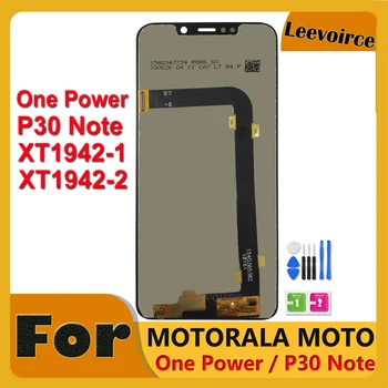 Оригиналът е за Motorola Moto One Power (P30 Note) XT1942 LCD Сензорен дисплей Дигитайзер Подмяна монтаж на резервни Части за ремонт на