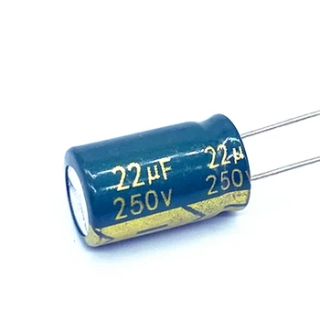 6 бр./лот, висока честота на низкоомный алуминиеви електролитни кондензатори 250 В 22 справедливост, с размер 10 *17 22 icf 20%