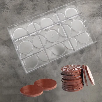 Форма за шоколад със златни монети на 15 клетки, Поликарбонатни Форми за шоколад, Прозрачен тава за печене шоколадови бонбони от КОМПЮТЪР, Кухненски Инструменти за Печене на сладкиши