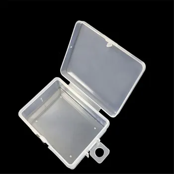 2 бр. -пуховка/печат/скрепка за хартия пластмасова кутия малка кутия за съхранение от полипропилен, прозрачна пластмасова кутия за опаковане на пуховки