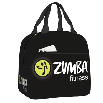 Чанта-тоут с логото на Zumba, изолирано за обяд, за жени, за фитнес, Преносим термоохладитель, училищен обяд-бокс за хранене