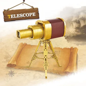 MOC Строителни блокове САМ Симулация модел на телескопа Творчески Мини-тухли за сглобяване на Пъзел Забавни подаръци, Играчки за деца