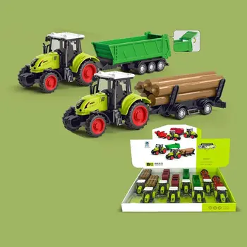 Детски Инерционен Земеделска Инженеринг кола, детски играчки, Двустепенна автомобил, Ориз, камион, изграждане на подарък за момчетата На Рожден Ден