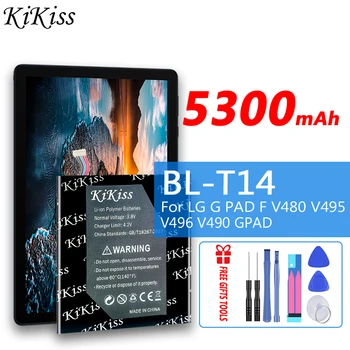  Kikiss Таблет Батерия BL-T14 За LG G Pad GPAD V480 V495 V496 V490 Взаимозаменяеми Tab PC BLT 14 Батерии 5300 mah BLT14