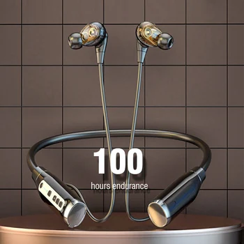 Безжични Слушалки С шейным Ръб Bluetooth Слушалки Със 100-часов живот на Батерията С Микрофон Auriculares Sport Headset намаляване на шума