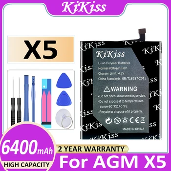 Оригинална Батерия KiKiss X 5x3x2x1 5600 mah/6550 ма за мобилен телефон AGM X5 X3 X2 SE X1 Bateria
