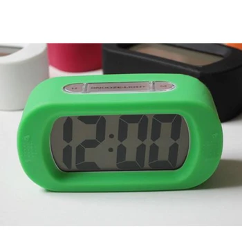 Led Нощно alarm clock е Часовник в силиконовата обвивка Камбанка за дома или за пътуване
