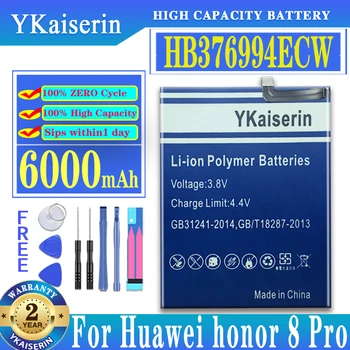 6000 mah Батерия HB376994ECW За Huawei Honor 8 Pro Honor8 Pro DUK-AL20 DUK-TL30 Пълен капацитет За Huawei V9 Bateria 