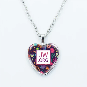 Jw. Org. Романтичните цветя, колие с отложено във формата на сърце Свидетел на Йехова, мъжки и дамски колиета, бижута, подарък