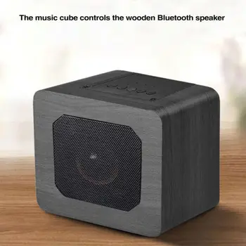 Безжична Bluetooth високоговорител S12, дървена мини Настолен субуфер, аудио говорител, радио