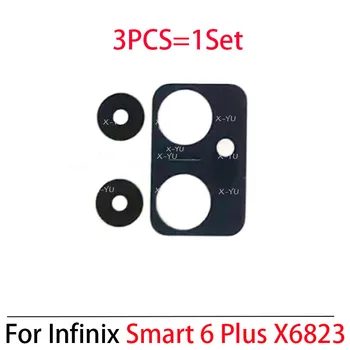 1 Комплект За Infinix Smart Plus 6 X6823 X6823C Стъклен Капак на Обектива на задната камера Със Самозалепваща Стикер резервни Части За Ремонт на