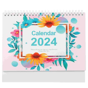 Украса на масата Офис настолен календар в 2024 Година на Извънгабаритни Стоящ Сгъваеми маса за обратно отброяване