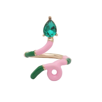 За разлика пръстен Цветни Богемные Пръстени Woman Y2K Glass Candy Сладкиши Геометрия Многоцветен Сияние Madera Pulseira Безплатен транспорт