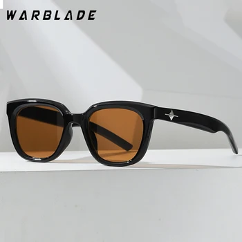 WarBLade 2023, Модни квадратни слънчеви очила в ретро стил За жени и мъже, Слънчеви очила INS с четырехконечной Звезда, Класически vintage слънчеви очила с UV400 за улицата