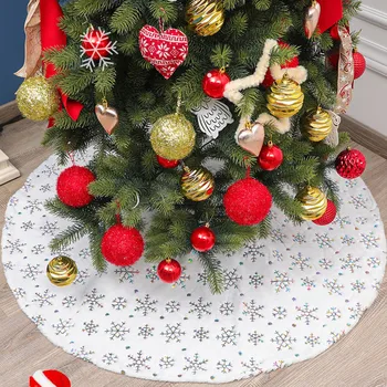 Коледна украса, пола, под формата на снежинки, Коледно дърво, престилка, Радостен и удобен килим, украса за новородени