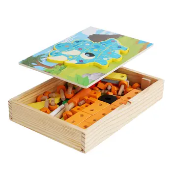 Преливащи се цветове дървени гайки и болтове, ролеви игри, конструктори, образователни играчки за момчета и момичета, preschoolers, малки деца