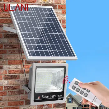 Улично осветително ULANI със слънчеви прожектором и дистанционно управление, Водоустойчива IP65 led външен лампа за градина, тераси.