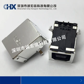 10 бр./лот 67068-8000 0670688000 USB екраниран конектор вход изход тип B, R/A, с перегнутыми паяльными раздели, Цвят черен