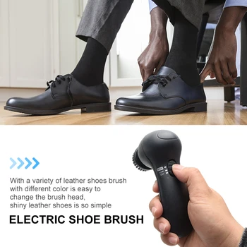 Преносим пътен полезен ръчен набор от четки за почистване на обувки за кожата, който е паркет блясък на батерии, автоматично electric който е паркет от 4 четки