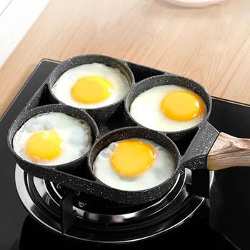 Тиган за пържене на яйца с 4 чаши, универсална быстрорастворимая тиган за бъркани яйца с растителни пържоли