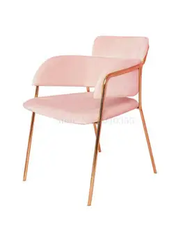 Скандинавски маса за хранене, стол, стол от масивно дърво, модерен всекидневен стил, кафе, чай магазин, розово момиче, стол за маникюр, дизайнерски прост