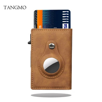 Чантата TANGMO Smart Air Tag със защита от радиочестотна идентификация, употреба за кредитни карти, Автоматична Поп Мини-алуминиев чантата с въздушна биркой, калъф-хастар