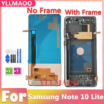Оригиналния OLED LCD дисплей с Рамка За Note 10 lite N770U За Samsung Galaxy Note 10 Lite Дисплей Note10 Lite N770F LCD сензорен екран