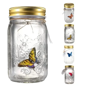 1 бр. Светодиодна анимирани пеперуди В банката, порхающая Невероятна колекция, която работи на батерии