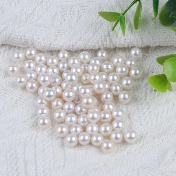 6-6,5 мм, естествен бял цвят, сладководни кръгли перли, россыпные мъниста за бижута