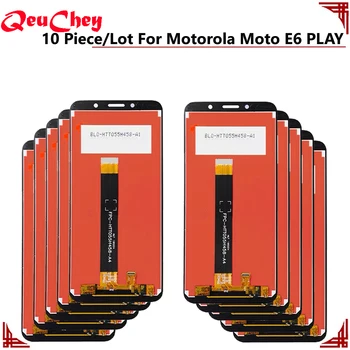 10 Бр./много оригинална За Motorola Moto E6 Play LCD Монитор, Сензорен екран Дигитайзер в събирането на