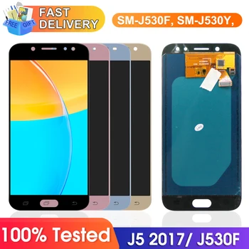 Super Amoled J530 дисплей за Samsung Galaxy J5 2017 J530F J530M J530Y J530G LCD дисплей с цифрова докосване на екрана В събирането на