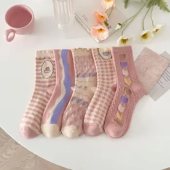 Розови Чорапи в стил Лолита 