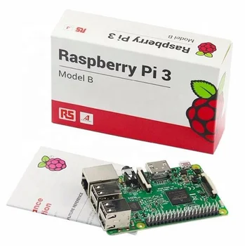 Търговия на едро на оригинални Raspberry Pi Model 3 B четири-ядрени процесора 1.2 GHz 64 Bit CPU Wifi & Син Зъб
