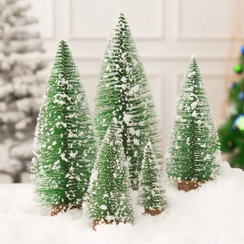 Мини Коледно Дърво Декор на работния плот/на Витрина на магазин 2023 Коледен подарък-Коледна Украса за Декориране на дома Noel Навидад Нова Година 2024