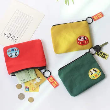 Японски платно в чантата си за богатство, Дамски къс корея, скъпа студентски чанта с нулев размер, Малка чанта с сърце за момичета, скъпа чанта