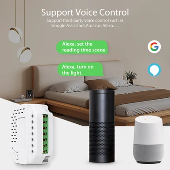 Модул Sasha ZigBee Smart Switch Control APP 2-Банда Безжичен интелигентен превключвател на Гласово управление на Работа с Алекса Google Assistant