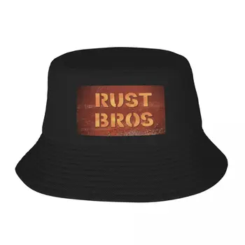 Новото лого на Rust Bros от реставратори Rust Valley, Панама, Шапка с див топката, солнцезащитная шапка, Детска шапка, Плажна Мъжка шапка, Дамски