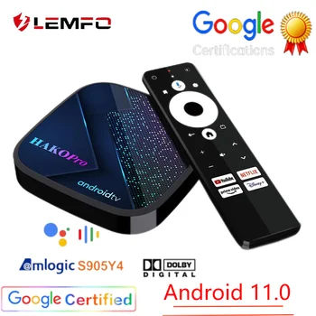 Smart TV Box Сертификати Google 4 GB 32 GB 64 GB Android TV Box 4K HDR AV1Dulby Безжичен Интернет Tvbox Android