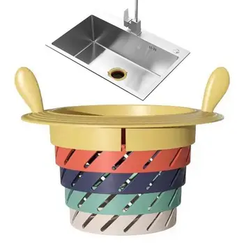 Кошница за кухненска мивка с филтър, предотвращающая запушване, Кошница за източване в банята, Кошница за коса, храна или отпадъци за хотела тоалетна