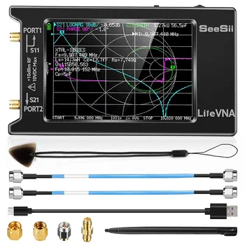 LiteVNA 4 инча NanoVNA 50 khz-6,3 Ghz / 10 khz - 1,5 Ghz Вектор мрежов анализатор Антена анализатор HF VHF UHF SWR ТВ Версия 4.3