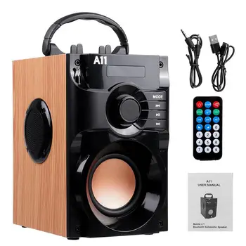 Супер Бас bluetooth Високоговорители Портативна Колона Висока Мощност 3D Стерео Субуфер Музикален Център за Поддръжка AUX TF FM-радио HIFI Boombox